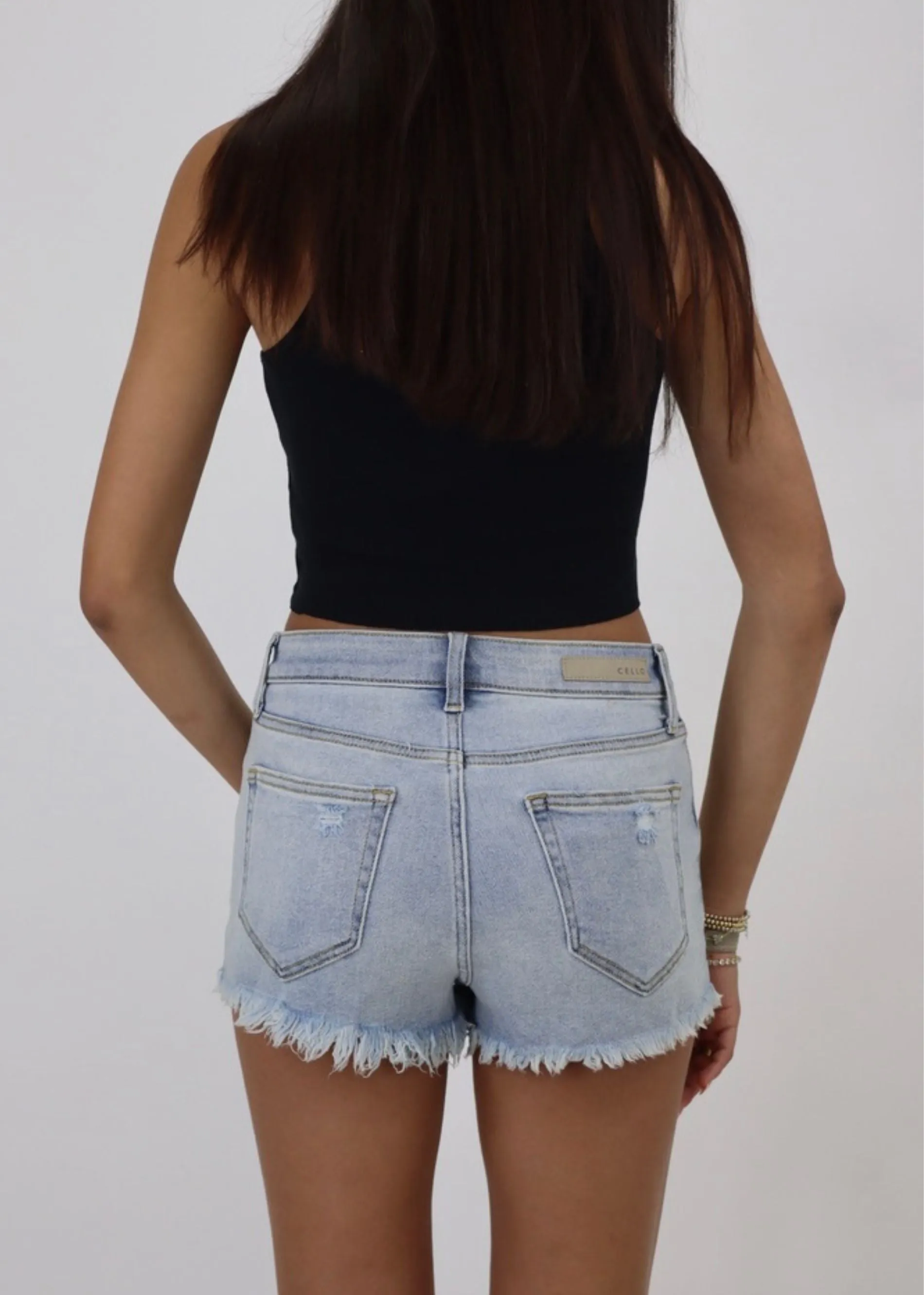 Borderline Denim Shorts ★ Light Wash