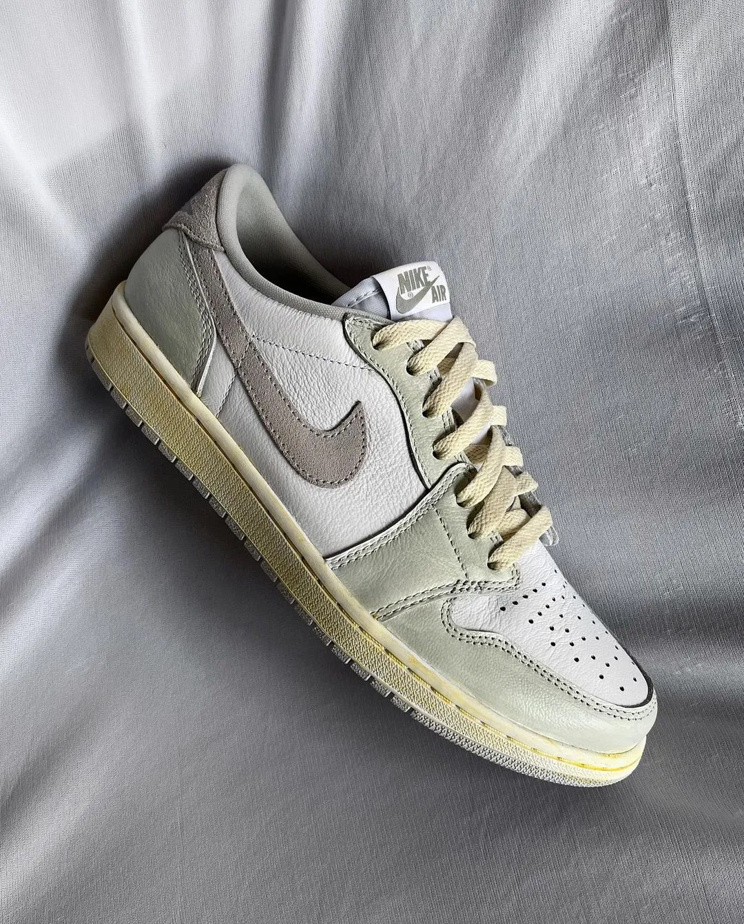 Classical  Light Cyan Gray White Custom Air Force 1
