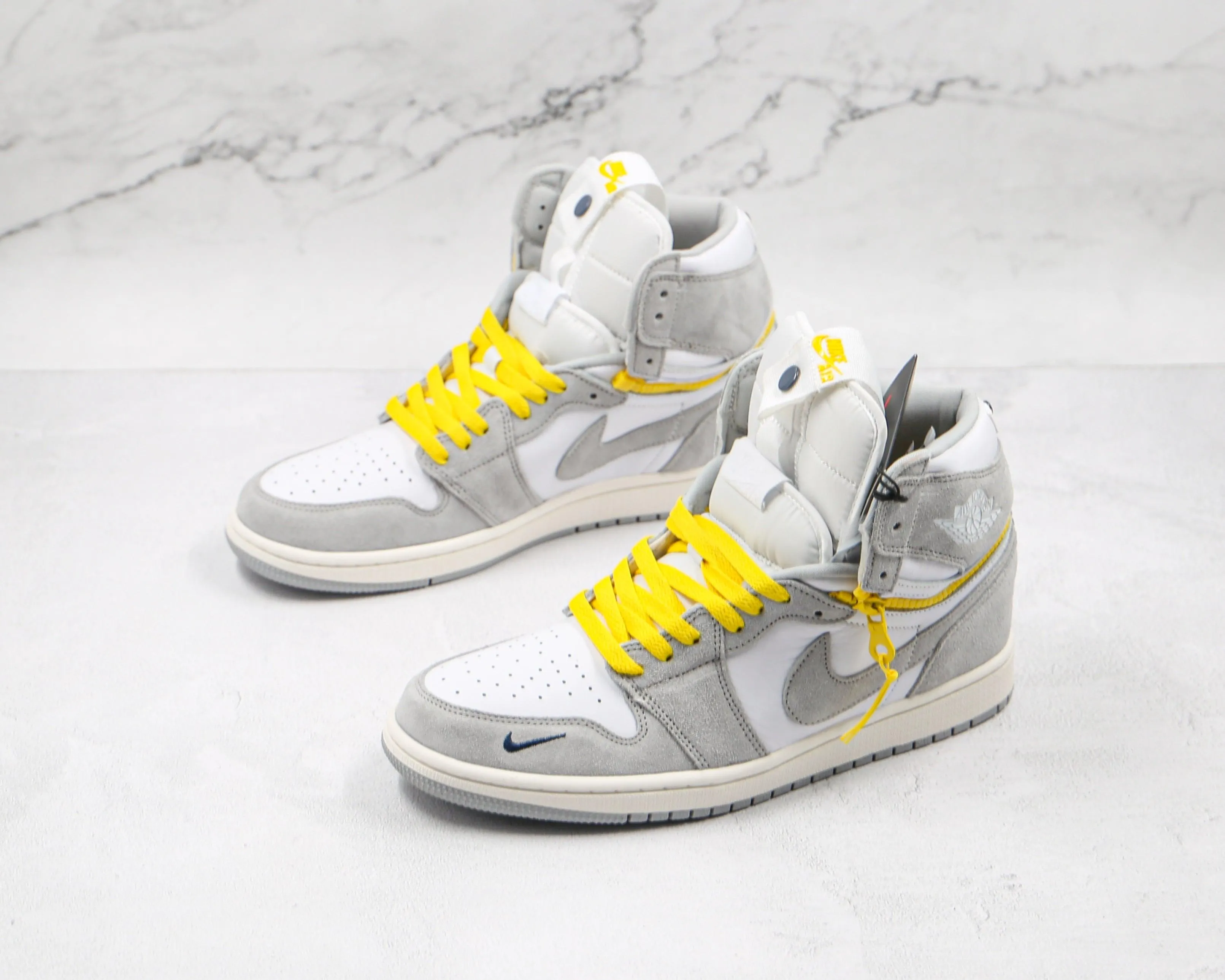 Custom Air Jordan 1 High Switch “Light Smoke Grey” High Q ( Customs And Box ), Jordan 1 Sneakers Active