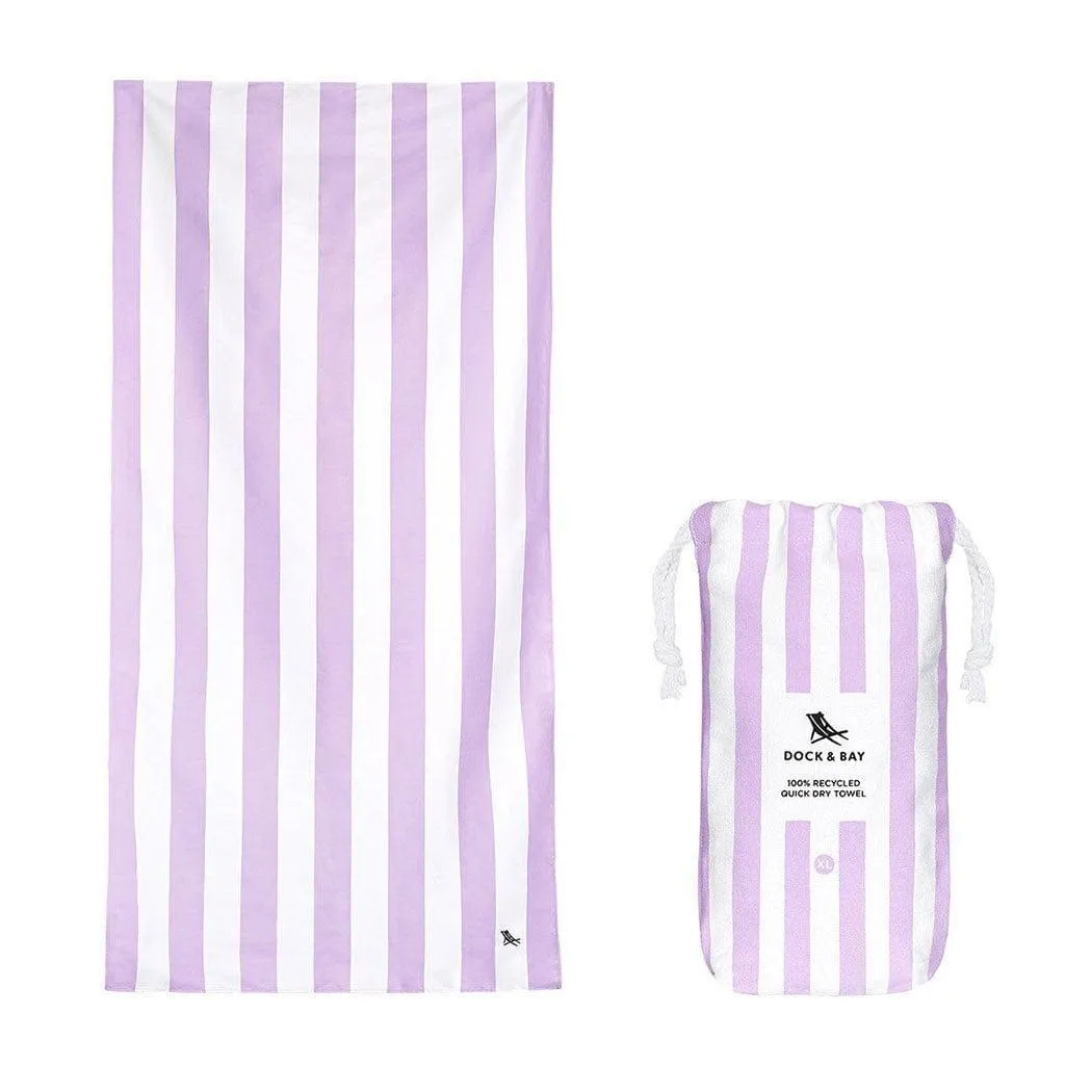 Dock & Bay Beach Towel Cabana Collection XL | Quick Dry | Lombok Lilac