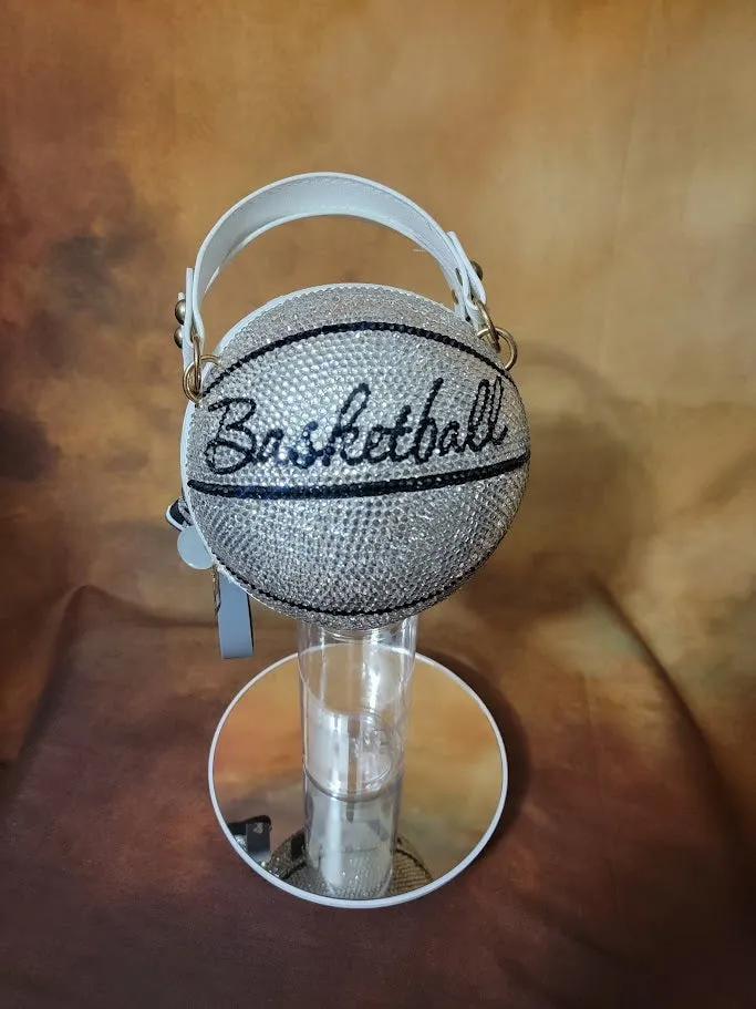 Handcrafted Rhinestone Crossbody Basketball Mom Purse