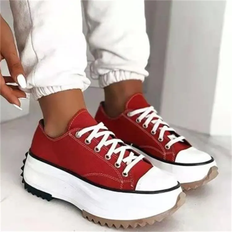 Limited Sale 49% OFFWomen's lace up platform heeled sneakers