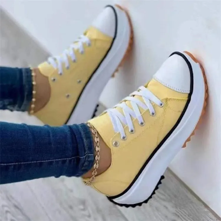 Limited Sale 49% OFFWomen's lace up platform heeled sneakers