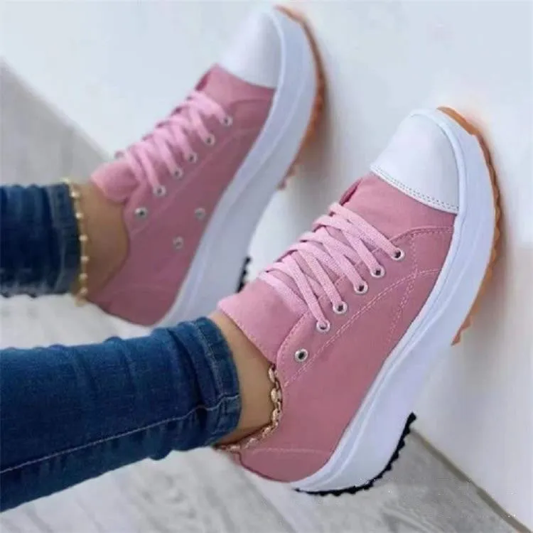 Limited Sale 49% OFFWomen's lace up platform heeled sneakers