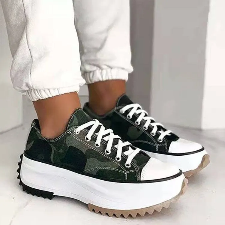Limited Sale 49% OFFWomen's lace up platform heeled sneakers