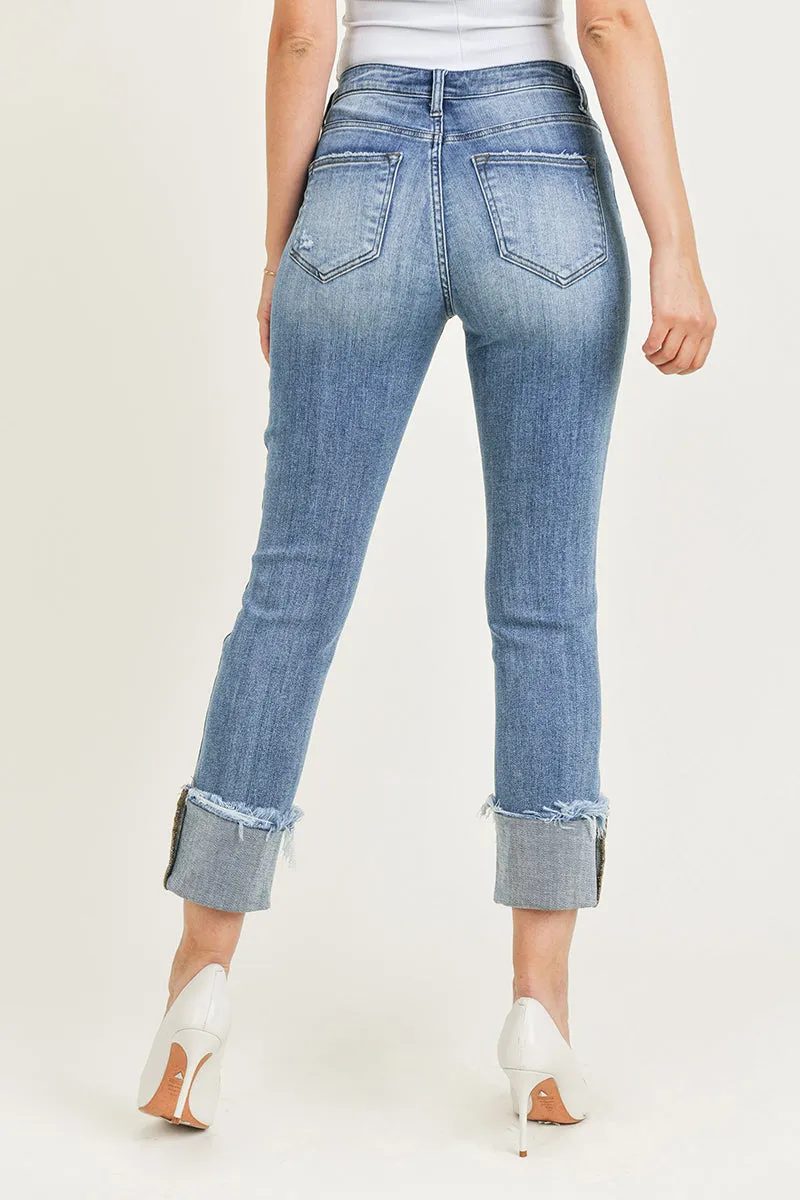Medium Light Wash Straight Jean