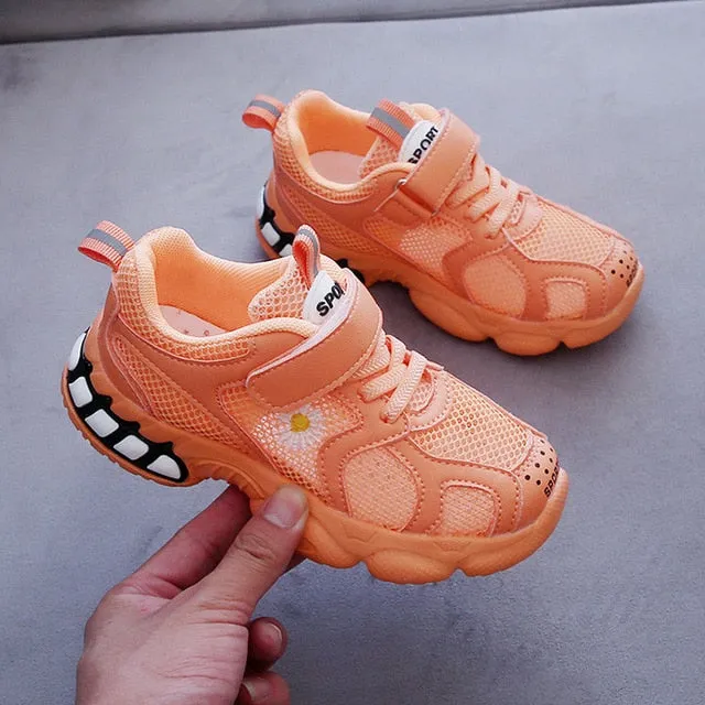 New Hot Autumn Kids Shoes Girls Sport Breathable Shoes Children multicolor Casual Sneakers Girl tennis Running Flats Shoes Kids
