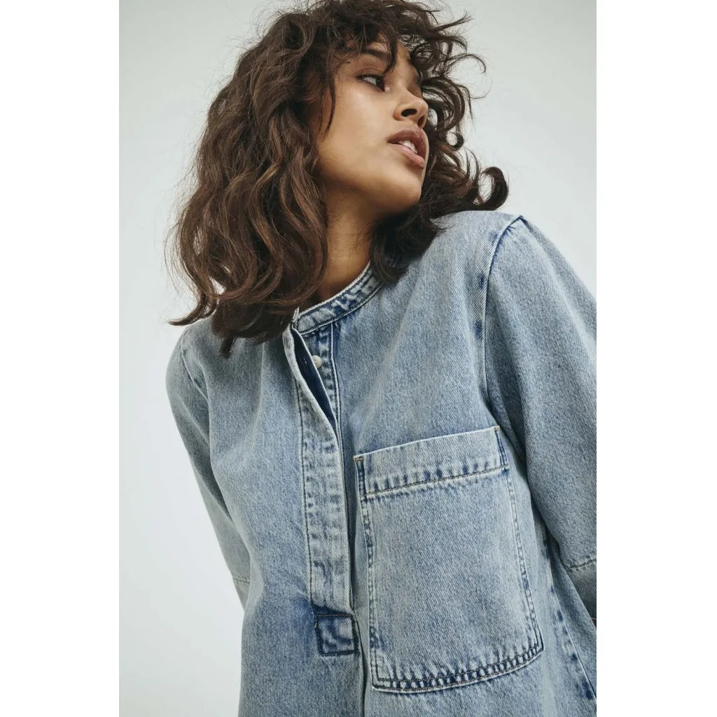 Nolan Denim Dress - Light Blue Wash