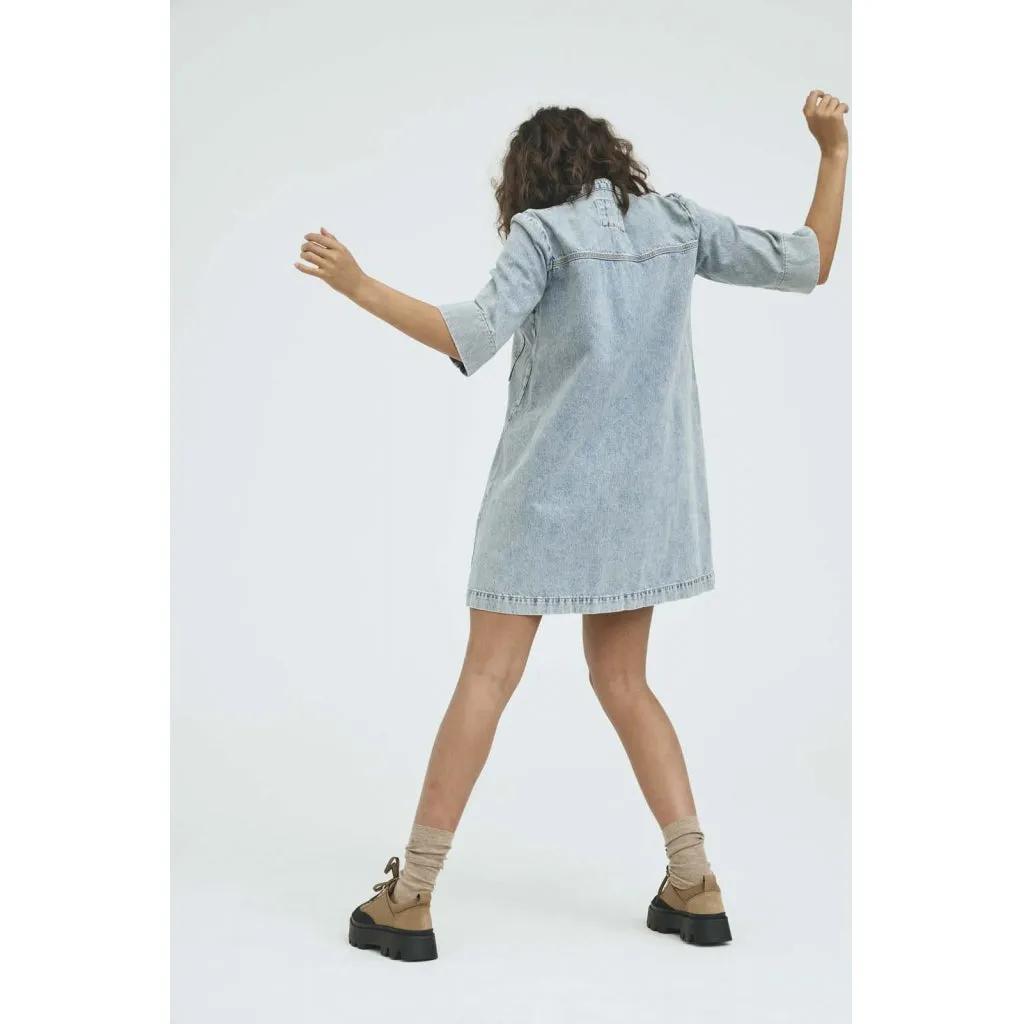 Nolan Denim Dress - Light Blue Wash