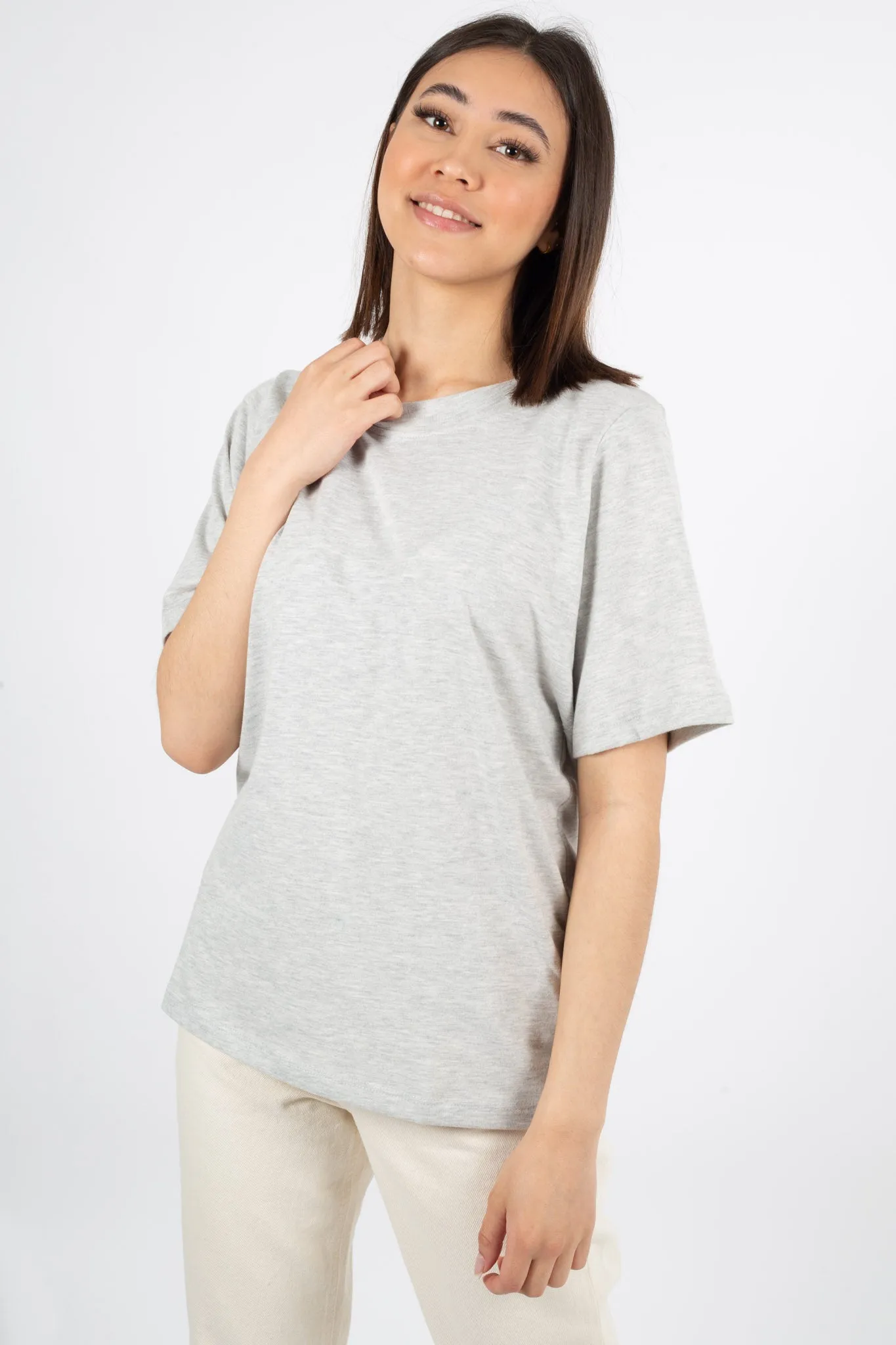 Payton Tee - Light Grey Melange