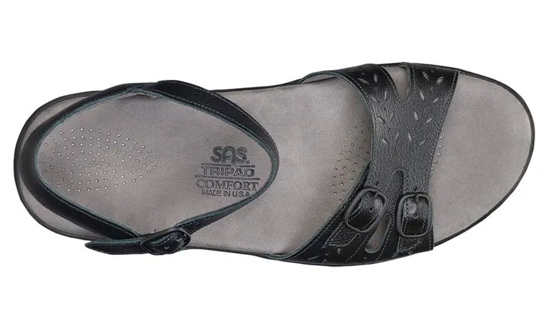 SAS Duo Quarter Strap Sandal - Black