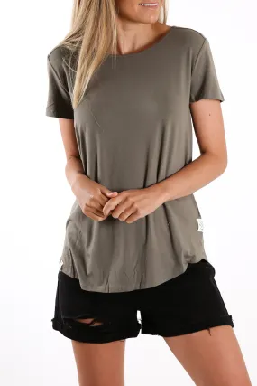 Sierra Luxe Tee Khaki