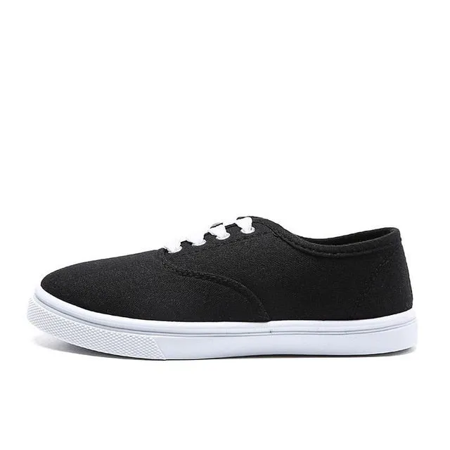 Woman Sneakers Shoes Canvas White Sneakers Casual Fashion Solid Color Flats Breathable For Woman 43 size 7479