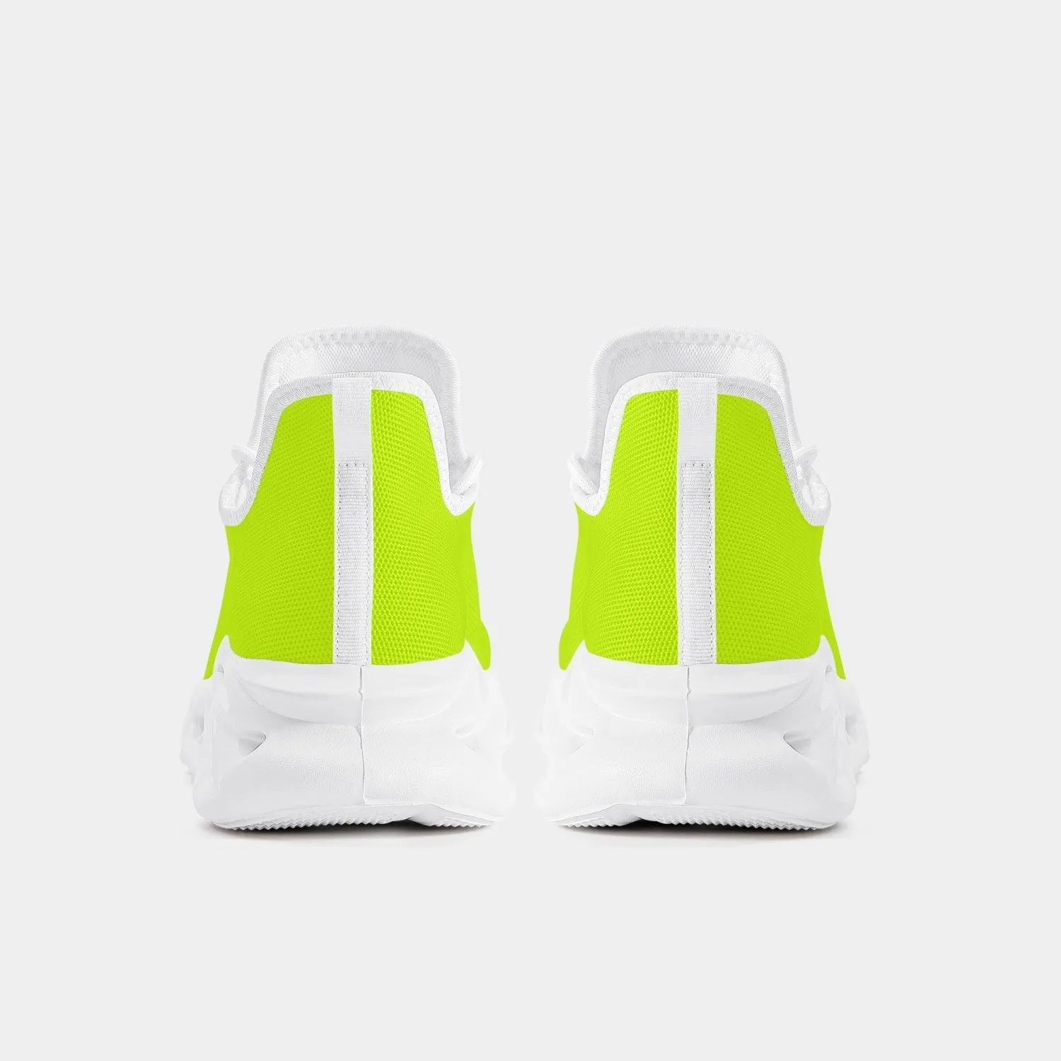 Yellow and Gray Bounce Mesh Knit Sneakers - White Sole