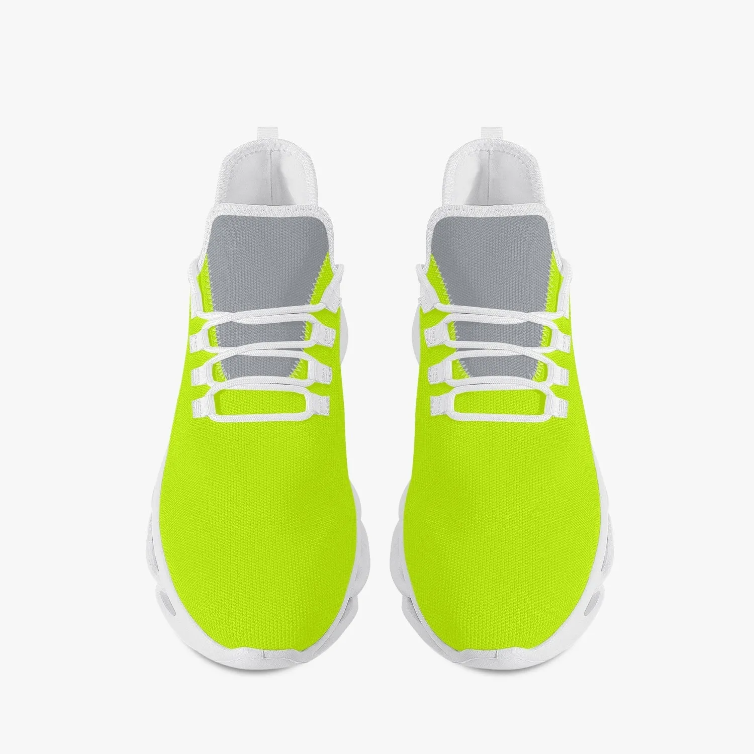 Yellow and Gray Bounce Mesh Knit Sneakers - White Sole