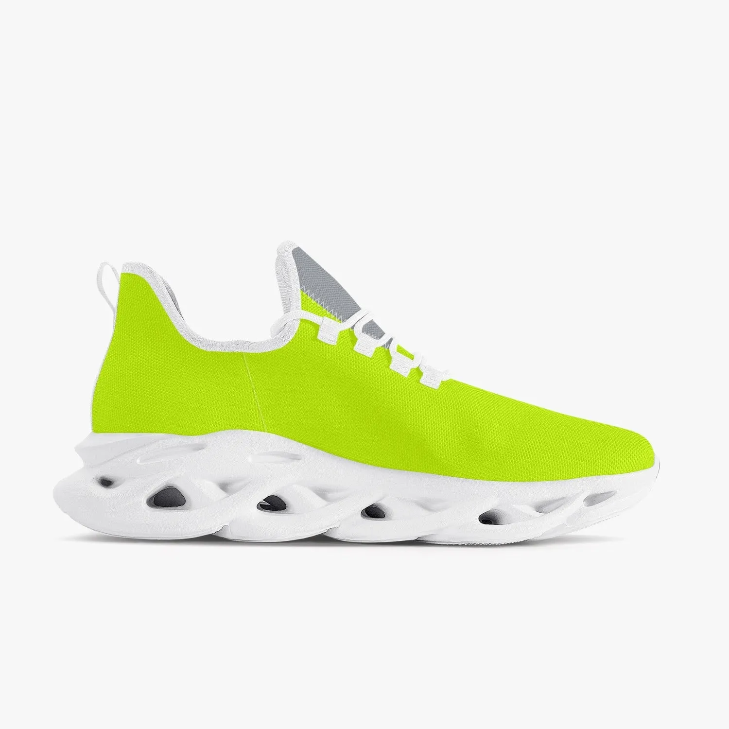 Yellow and Gray Bounce Mesh Knit Sneakers - White Sole